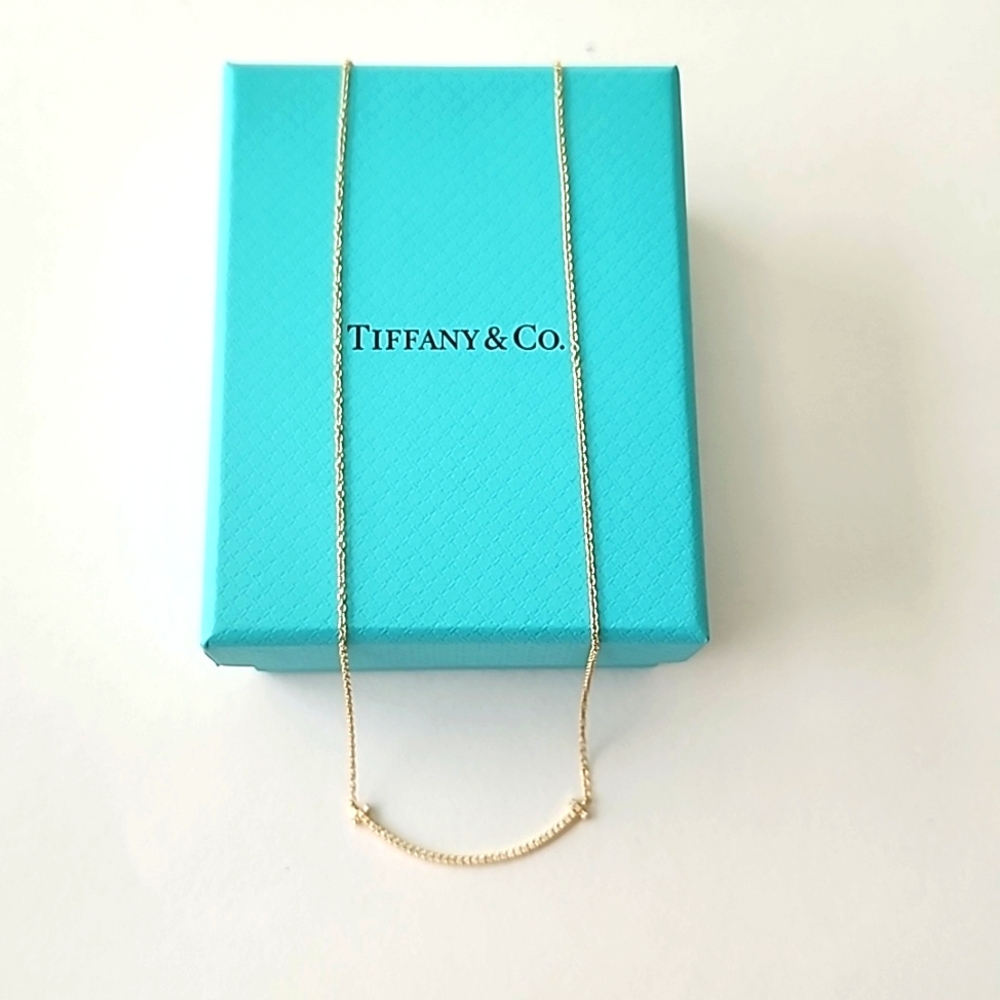 Tiffany & Co. Diamond T Smile Necklace - Picture 1 of 7
